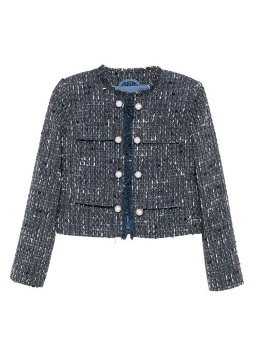 Blue jacket with button front closure Liu Jo | CF5377T081A.M9850